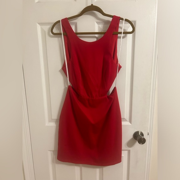 {LULUS} Undeniable Attraction Red Cutout Bodycon Mini Dress NWT - Picture 5 of 15